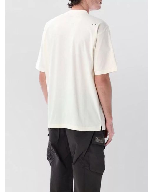 Oakley White Crew Neck T Shirt Relaxed Fit Logo for men