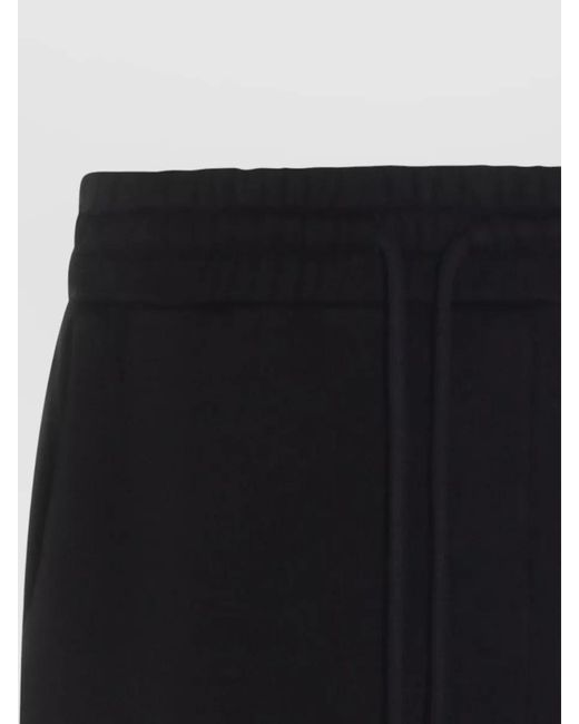 Amiri Black Straight Leg Trousers Embroidered Detail Pockets Ribbed Cuffs for men