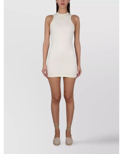 Off-White c/o Virgil Abloh White Logo Print Mini Dress