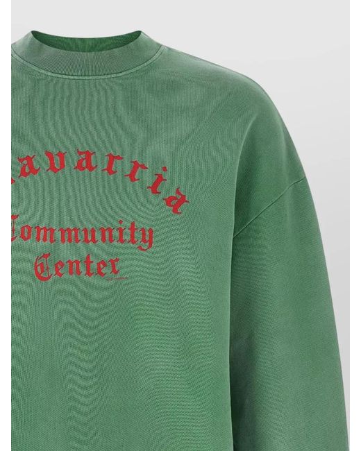 Willy Chavarria Green Chavarria Community Center Hooligan Crew Sweatshirt for men