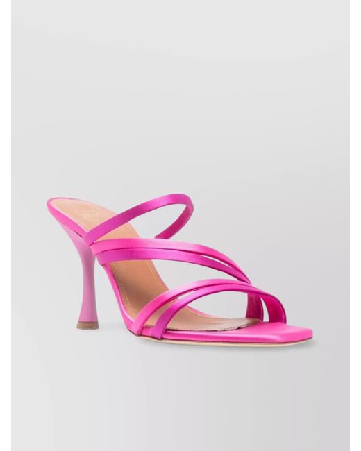 Malone Souliers Pink Satin Mules