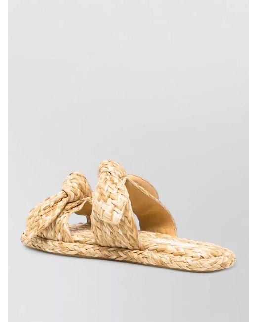 Zimmermann Metallic Carousel Flat Sandals Open Toe Braid