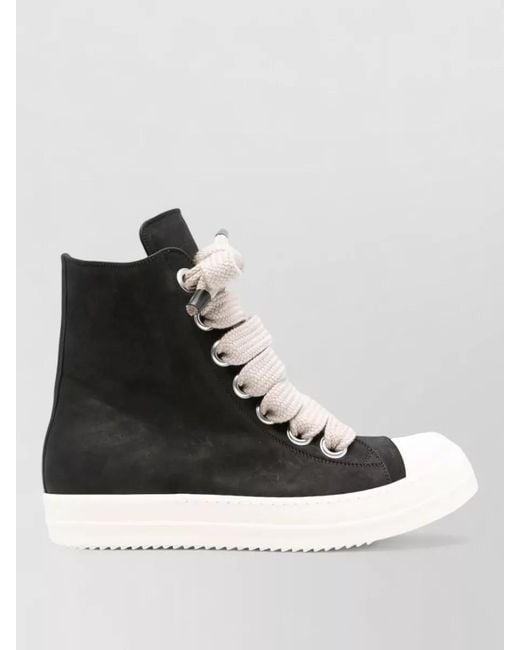 Rick Owens White Leather Hi-Top Sneakers for men
