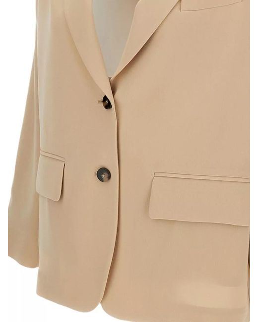 Alberto Biani Natural Single-Breasted Blazer