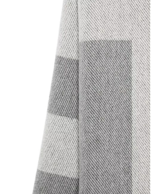 Givenchy Gray Large Scarf Contrasting Border Geometric Pattern for men