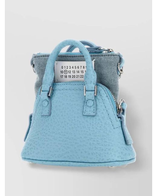 Maison Margiela Blue 5Ac Classique Baby Leather Crossbody Bag