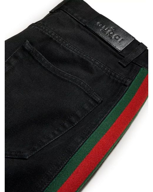 Gucci Black Denim Mid-Rise Relaxed-Fit Straight-Leg Jeans for men