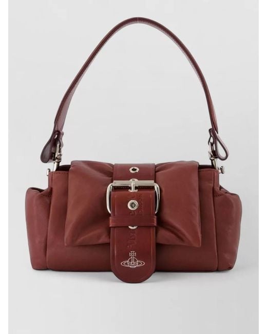 Vivienne Westwood Red Hazel Treasure Leather Shoulder Bag