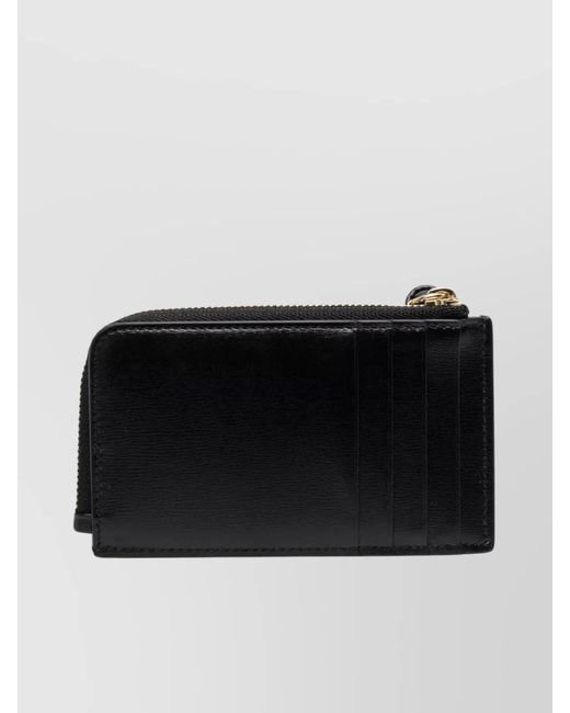 Jil Sander Black Leather Card Holder