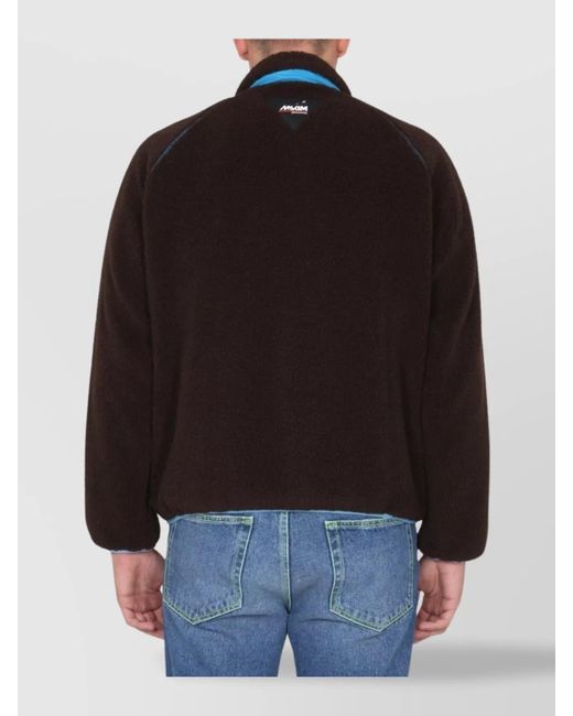 MSGM Blue High Neck Lightweight Jacket for men