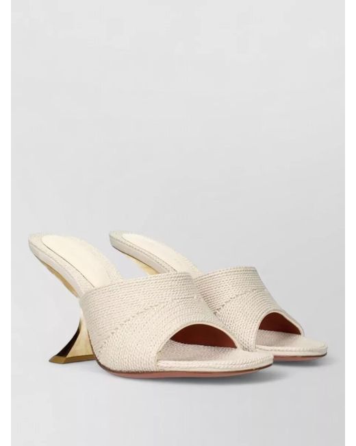 AMINA MUADDI Natural Fabric Mules