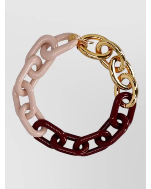 Marni Pink Chunky Chain Links Tone Necklace