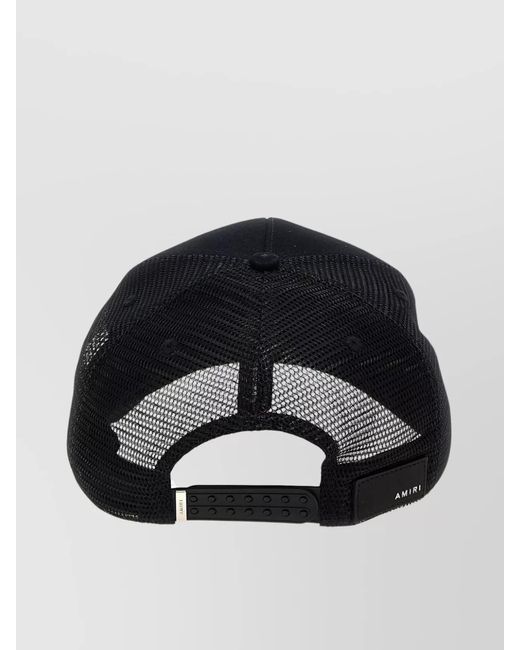 Amiri Black Logo Trucker Cap for men