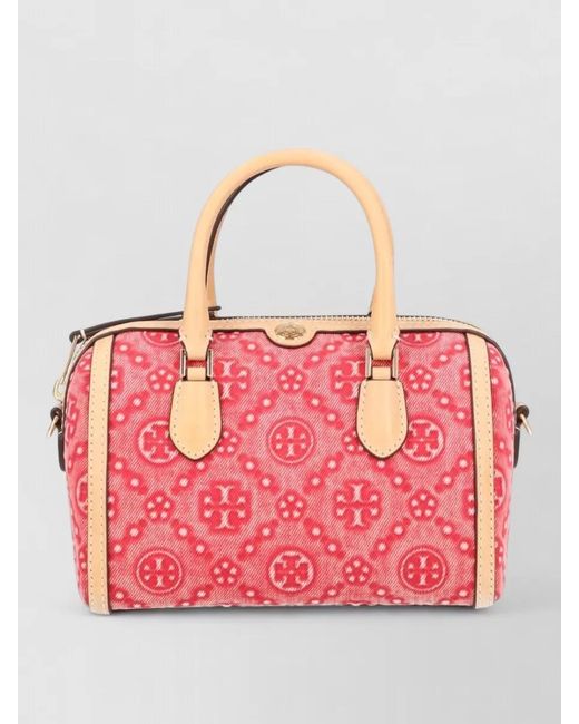 Tory Burch Pink T Monogram Small Bag Top Handle
