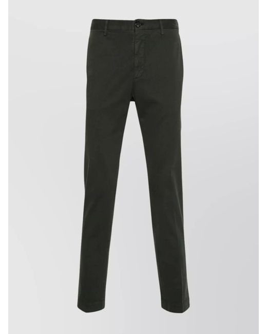 Incotex Gray Straight-Leg Trousers for men