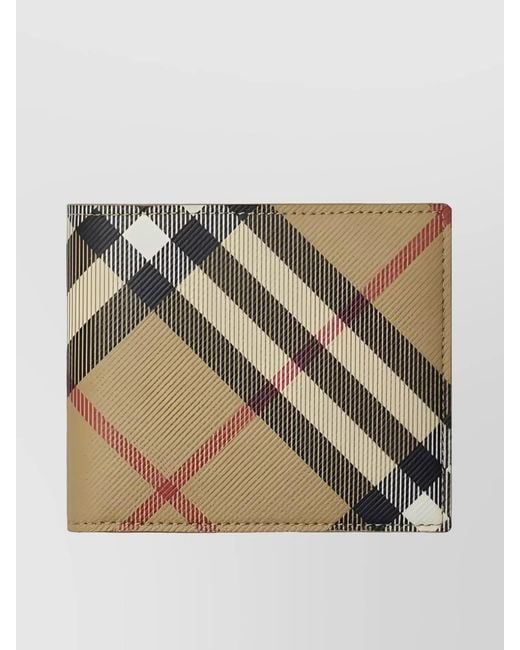 Burberry Metallic Folded Wallet Check Pattern for men