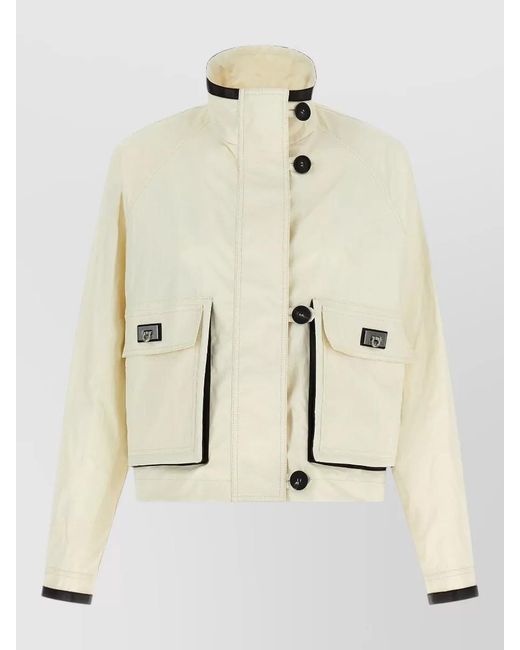 Ferragamo Natural Linen Short Jacket