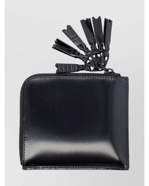 Comme des Garçons Black Leather Zip-Around Small Wallet