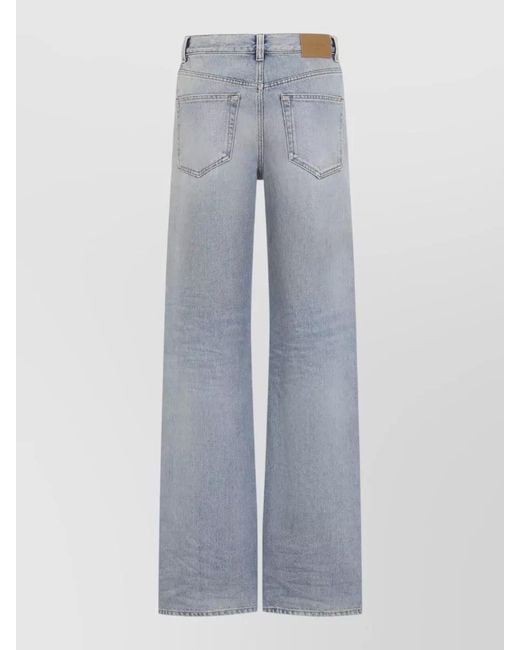 Saint Laurent Blue Neo 90S High Waist Baggy Jeans