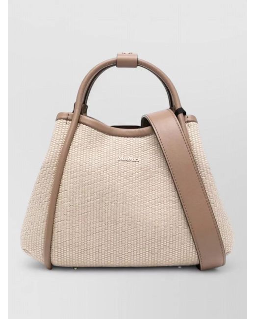 Max Mara Natural Summer Mini Tote Bag Woven Detail