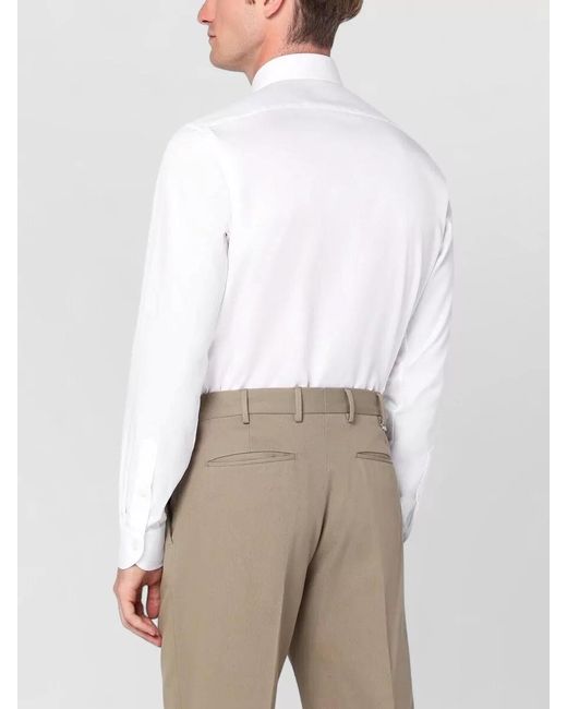 Xacus White Shirt Straight Collar Long Sleeves for men