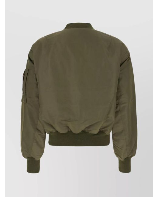 Entire studios Green Nylon Padded Bomber Jacket for men