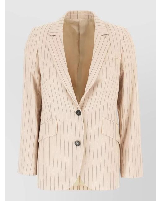 Paul Smith Natural Embroidered Blazer