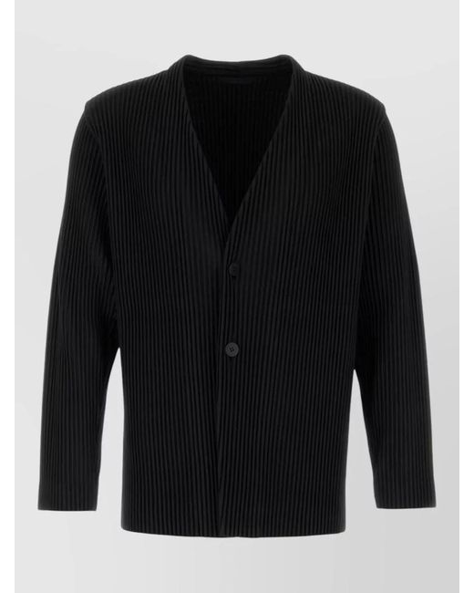 Homme Plissé Issey Miyake Black Polyester Blazer for men