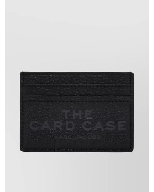 Marc Jacobs Black Compact Textured Leather Card Case