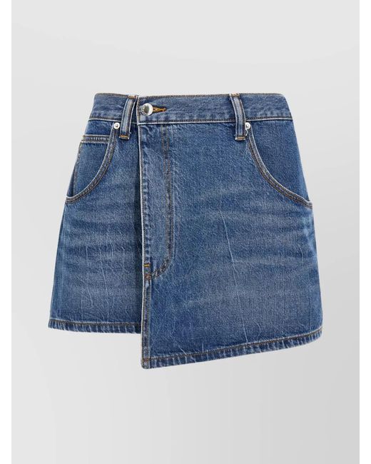 Alexander Wang Blue 'Deconstructed Skirt Pockets Wrap Style'