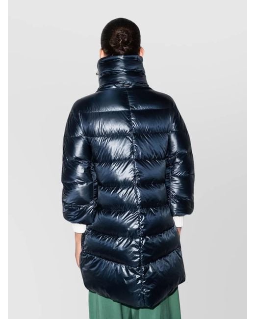 Herno Blue Cleofe Midi Down Jacket