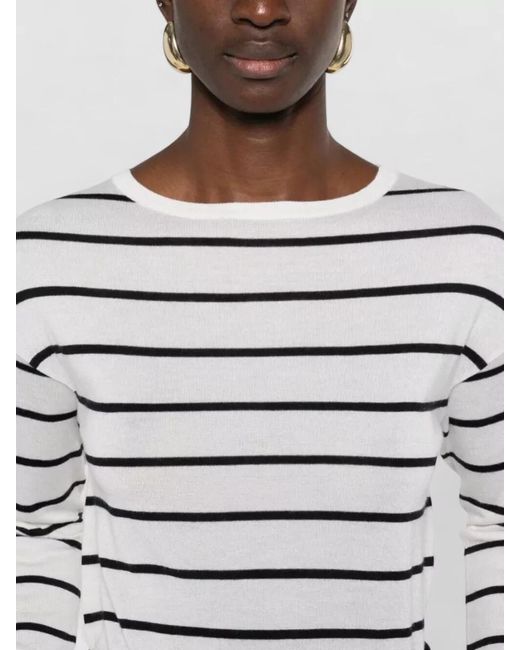 Max Mara White Cashmere And Silk Sweater
