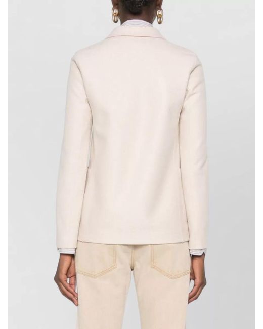 Harris Wharf London Natural Wool Single Breasted Tailored Blazer Jacket