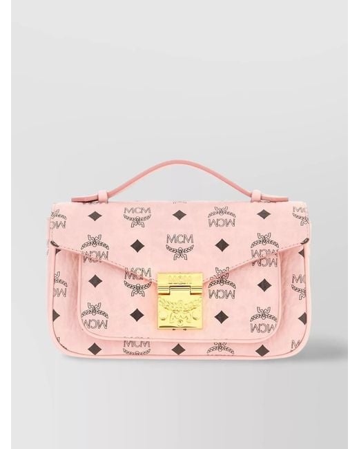 MCM Pink Tracey Medium Crossbody Bag