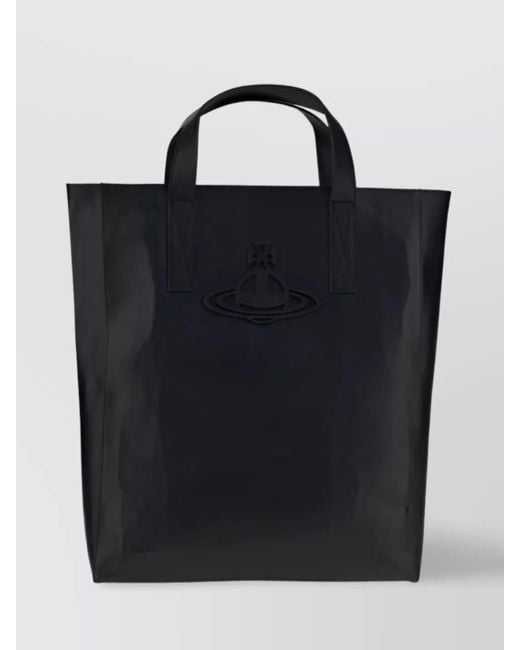 Vivienne Westwood Black Leather Tote Bag