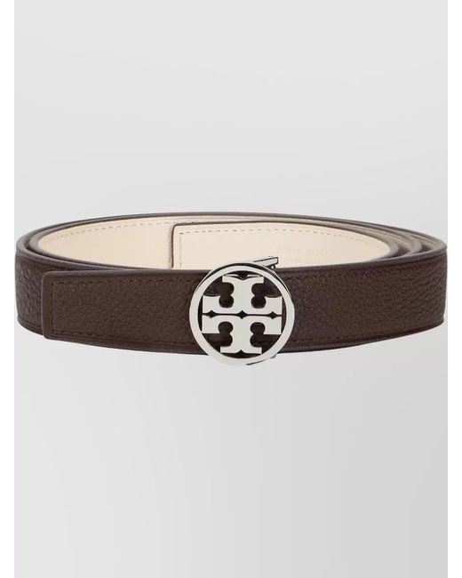 Tory Burch Natural Miller Reversible Leather Belt Adjustable
