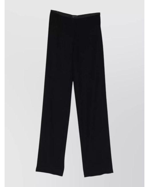 Emporio Armani Black Wide-Leg Trousers