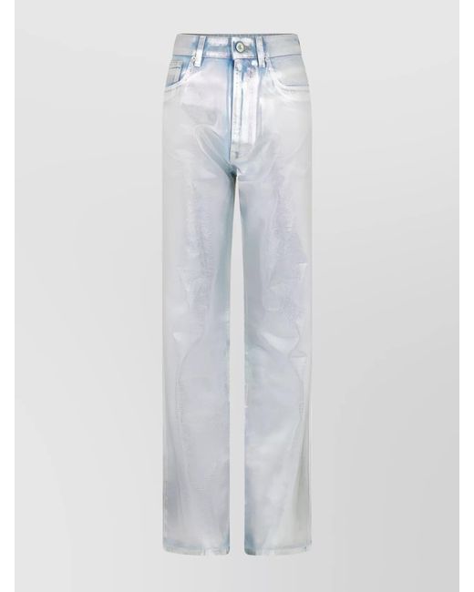 Rabanne White Straight-Leg Trousers