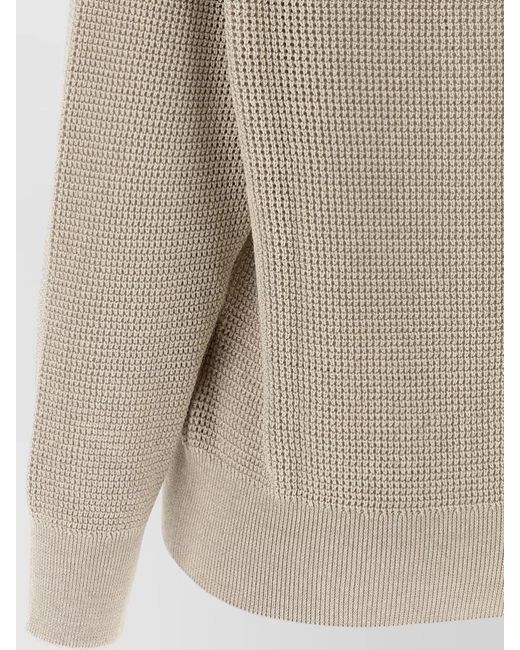 Brunello Cucinelli Natural Openwork Jumper