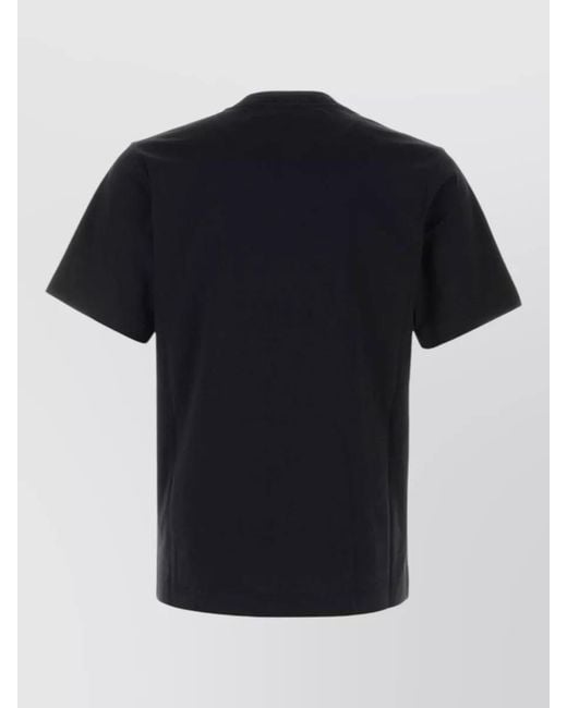 Burberry Black Cotton Crew Neck Short Sleeve T-Shirt for men