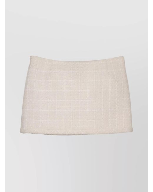 Marc Jacobs Natural Textured Fabric Mini Skirt With Button Detail