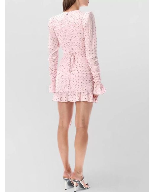 ROTATE BIRGER CHRISTENSEN White Ruched Mini Dress