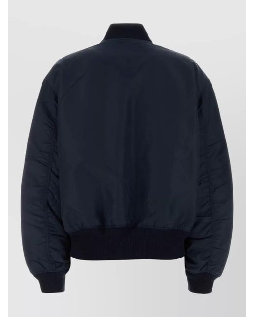 Prada Blue Nylon Twill Bomber Jacket