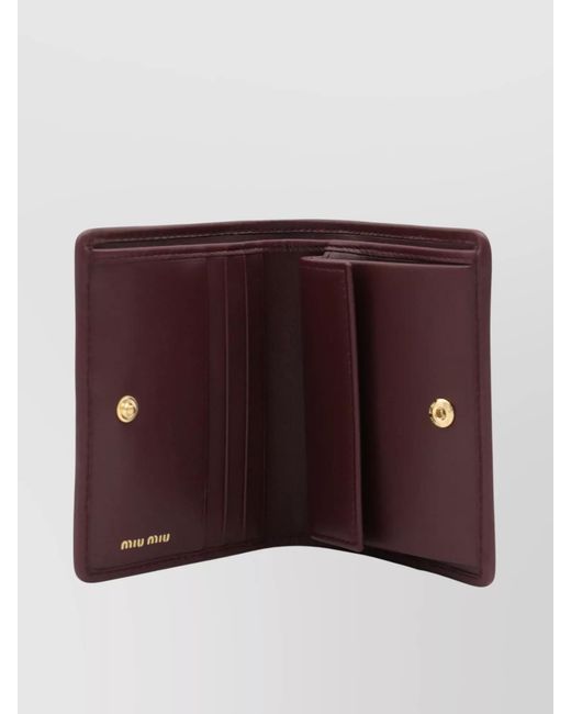 Miu Miu Purple Quilted Texture Purses & Cardholders