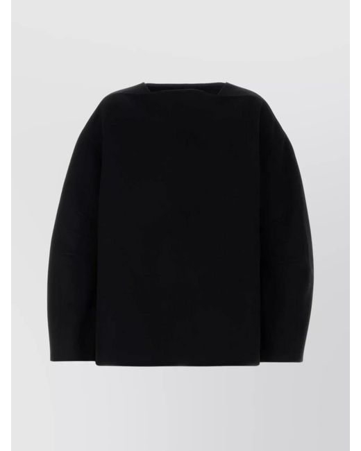 Jil Sander Black Oversized Wool Sweater for men