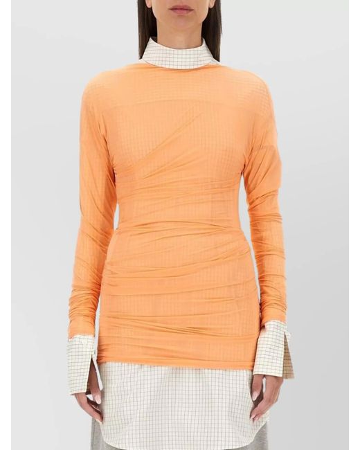 Dries Van Noten Multicolor Slim-Fit Tulle Blouse