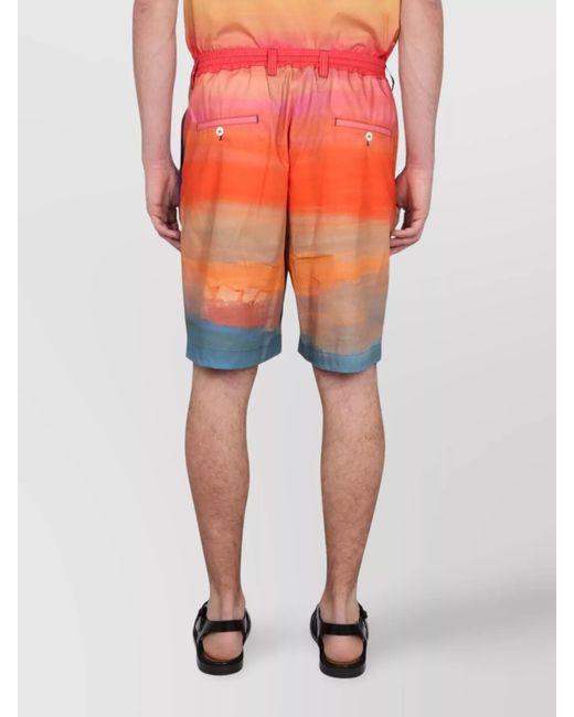 Marni Blue Cotton Tailored Bermuda Shorts for men