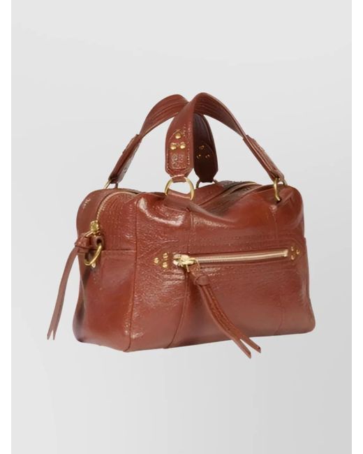 Jérôme Dreyfuss Brown Leather Clutch Bag