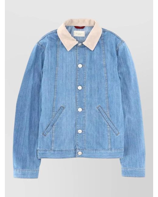 Brunello Cucinelli Blue Denim Jacket for men