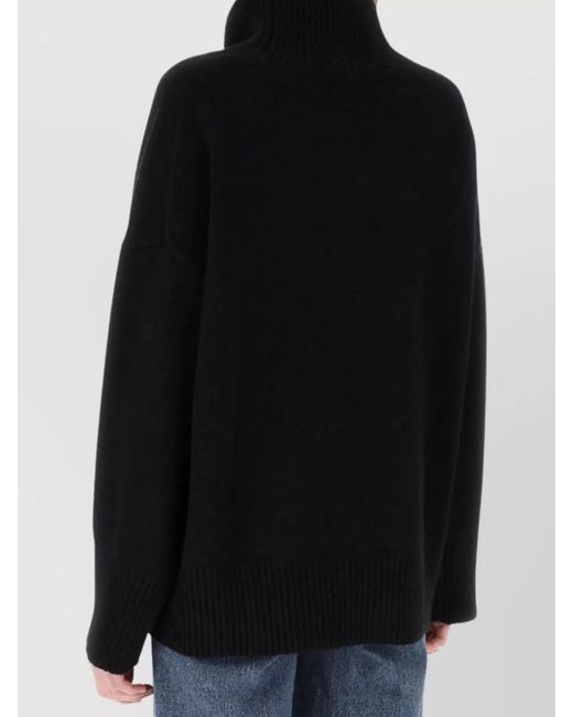 Chloé Black Drop Shoulders Oversized Cashmere Sweater